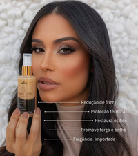 Hair Glow Verniz Dourado 60ml Florss – Brilho Intenso e Controle de Frizz