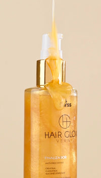 Hair Glow Verniz Dourado 60ml Florss – Brilho Intenso e Controle de Frizz